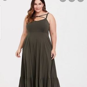 Olive green maxi